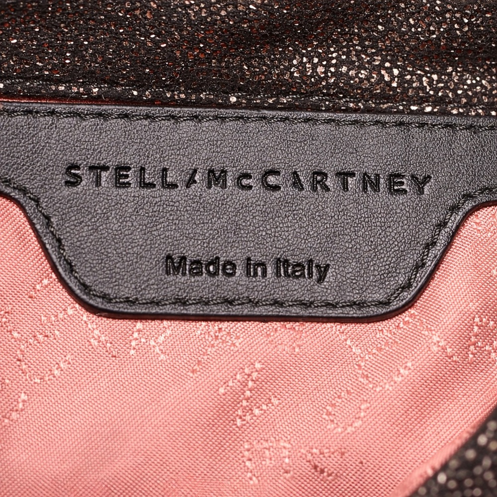 STELLA MCCARTNEY Falabella Chamois Shiny Dotted Crossbody Bag Chain Metallic - Picture 5 of 13